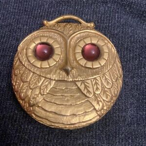 Owl shaped solid perfume holder